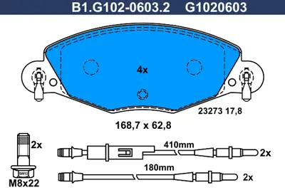 PSA 4252.89 4 Brake Pads/F  425289