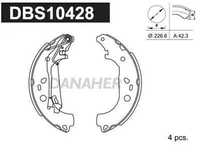 PSA 4241.N8 Arka Fren Balatası  4241P0 4241P4 77365620