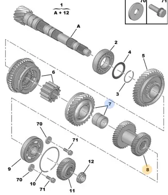 PSA 2336.55 Vites Dişlisi  