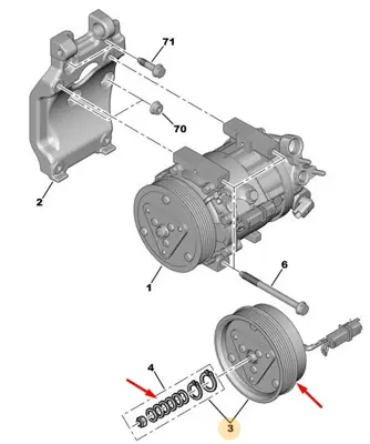 PSA 6453.PZ Klima Kompresör Debrıyajı 