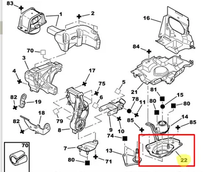 PSA 1813.69 Motor Kulak Bağlan Demiri 