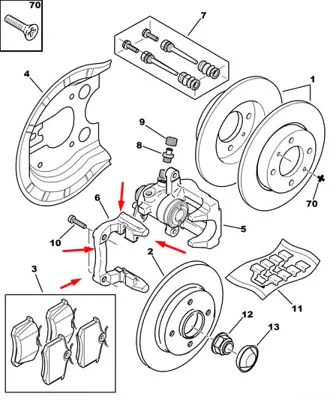 PSA 4404.66 Sol Kaliper Demiri  3556262 4404F9 6Q0615425 6Q0615425A 6Q0615425D