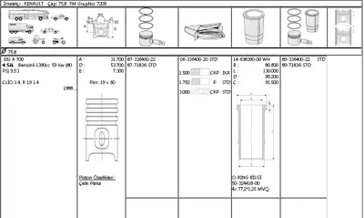 ITHAL 8771836STD000G Piston Segman 8771836 Std000g 75,80 Clıo Kango 1.4i E6j R19 Megane 