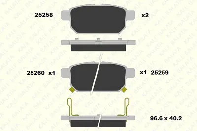 KALE 25258 143 05 KD13 Fren Balatası Arka Swıft 10> Sx4 Cross 13> Vıtara 15> 55910M68P00 D4M603AW0A