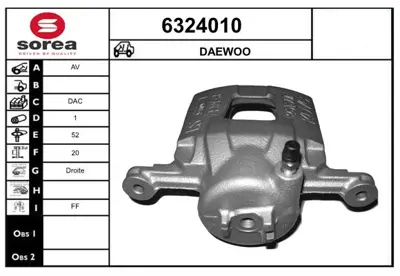 GM 42365534 Ön Kaliper S-D Opel 42365534 94566891