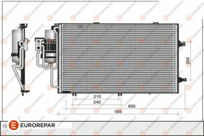 GM 93175776 Kondansör Opel 13114008 1850000 1850091 24445192 6341151 9201959 93175776