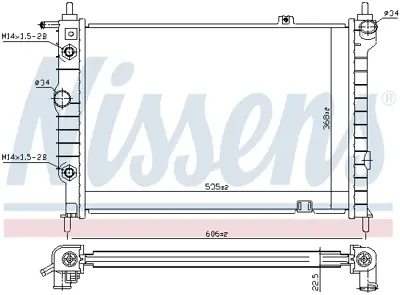 GM 90443392 Radyatör X16xel Klimasız Ast-F 1300132 90443392