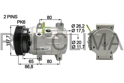 GM 93743409 Klima Kompresör Bobini Antara 4803238 93743409