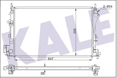 GM 95524868 Radyatör Z16xe-Z18xe-Z18xel Vec-C 1300244 24418338 95524868