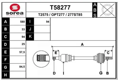 GM 13214836 Drıve Shaft 13214836 374641 375033 93169677 R1640087 24462244 374549 13245912 374802 93169680