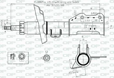 GM 13473992 Strut 13310102 345145 345142 345116 345114 344598 344600 344602 344633 344698