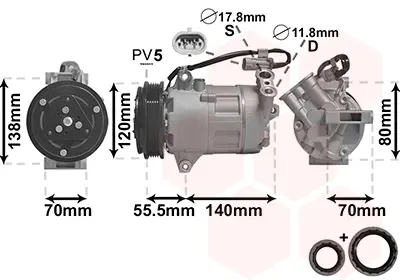 GM 93168629 Kompresör 13124753 93196862 93190263 93169378 93168629 6854136 6854101 6854079 13286090 13297446