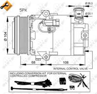 GM 93169374 Es Kompresörü 1139090 13124749 13139055 13189393 13286083 13297441 93168626 93190261 93190262 93196858