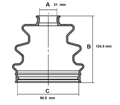 GM 93186951 Körük 93186951 12793854 6G914C062AA 1446298 30751819 1603293 4438350300