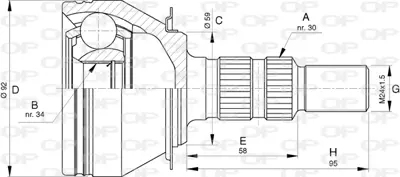 GM 93745993 Tekerl Aks Pimi 13318008 93745993