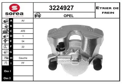 GM 95517022 Ön Fren Kalipe 542413 95517022 95522667 51938123 51938122 77365813 95522669 95517023 95517021 95517020