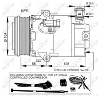 GM 95517235 Ne Kompresörü 1139085 13124751 13286086 13297443 13322145 1618459 1854184 1854189 1854282 1854398