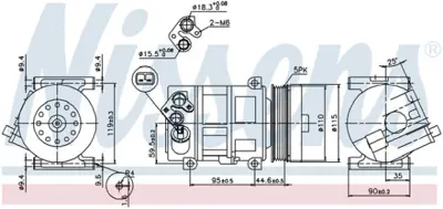 GM 95526550 Ne Kompresörü 50541342 51794515 55194880 71724083 71789105 71793072 71793959 71795852 71795853 71795854