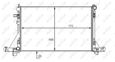 GM 95529411 Radyator,Komp. 214106091R 214107695R 93197532 95507805 95514141 2140000Q2B 2140000Q2F 214005447R 214107641R 4406318