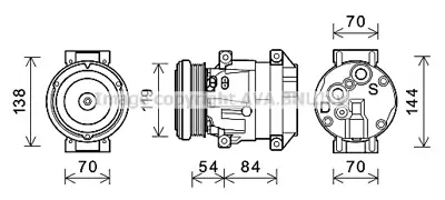 GM 95905493 Ne Kompresörü 95954659 96409087 95905493 96992814 96942142 96409150 95966771 96801525 96966629 95909222