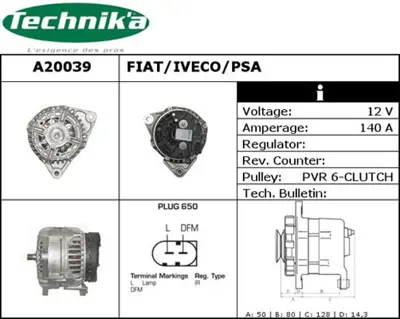 PSA 1613272380 Est Alternatör 1613272280 1613272380 1613272480 5705EH 5705KL 5705KN 574087 504057813 504087183 504088796