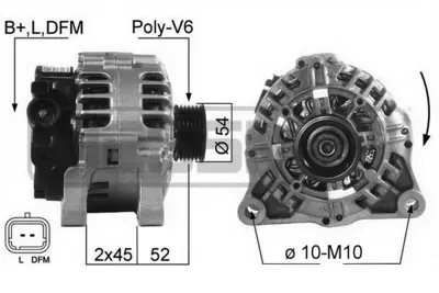 PSA 5702.K2 Est Alternatör K9638275480 57054K 57055V 57057E 5705CQ 5705GQ 9636204680 9656003780 27060YV010 5702F2