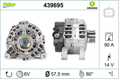 PSA 5702.K5 Est Alternatör K9638275480 57054K 57055V 57057E 5705CQ 5705GQ 9636204680 9656003780 27060YV010 5702F2