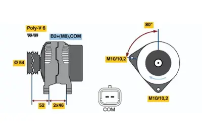 PSA 5705.EK Est Alternatör 5702E9 5702F9 5705CA 5705EK 9649846780 9646452480 96464524 570E12 5705HA 5705KW