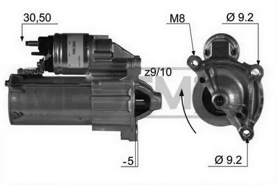 PSA 5802.CG Marş Motoru Est 5802N0 5802M9 5802J1 5802E8 5802EP 5802C9 5802C2 5802CG 5802CC 5802A0