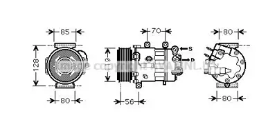 PSA 6453.XF Es Kompresörü 9654764280 9648138980 648769 648704 6453XF 6453XE 6453WX 6453WW 6453SP 6453SN