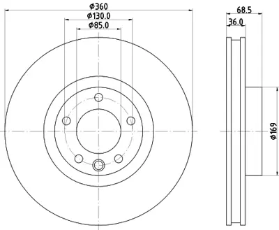 BOSCH 098647912 Fren Dıskı 95835140300 95835140301 7P6615301 7P6615301A 7P6615301B 95835140400 95835140401 7P6615302 7P6615302A 7P6615302B