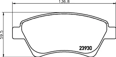 PROWALLE 1552 Fren Balatası Ön Megane Iı 02>05 Scenıc 03> Grand Scenıc Iı 04> 410601241R 410608713R 41061241R 7701206044 7701207184 7701207672 7701208122 7701209444 7701209697 8671016184