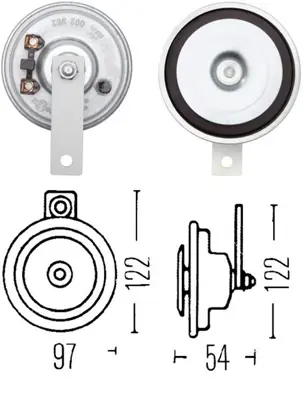 HELLA 3AL 002 952-481 Korna 24v Küçük Didit Kalın 335 Hz 