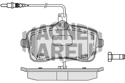 MAGNETI MARELLI 323700009800 Fren Balatası Ön 407 04> 425277 5093138AA 5093260AA 425332 425335 425347 425422 1611456580 E172236 425478