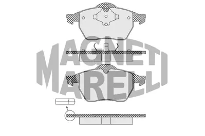 MAGNETI MARELLI 323700013000 Audı Fren Balatası Ön A3 18t 1J0698151L 3A0698151A 8N0698151 8NO698151 4A0698451B 4D0615116B 4D0615116C 4D0615115 8DO698151A 8D0698151A