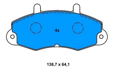 PROWALLE 1084 Fren Balatası Ön Master I 80> / Transıt T12 GDB1084