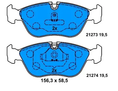 PROWALLE 1406 Fren Balatası Ön S70 96> V70 97>00 C70 98> 850 91> GDB1406