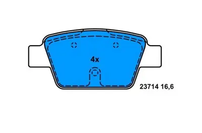 PROWALLE 1485 Fren Balatası Arka Lınea 07> Bravo Iı 07> Stılo 01> Multıpla 98> / Delta Iıı 08>14 / Mıto 08> 0986TB2837 GDB1485