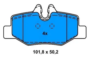 PROWALLE 1601 Fren Balatası Arka Vıano 03> Vıto W639 03> GDB1601