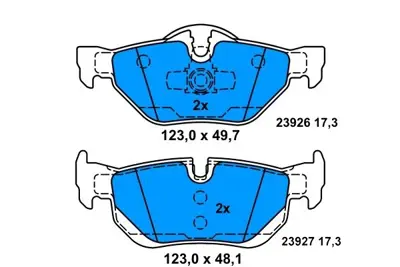 PROWALLE 1626 Fren Balatası Arka Bmw 1  E81 E82 E87 E88 Bmw 3  E90 E91 E92 E93 Bmw X1  E84 S Drıve X Drıve GDB1626