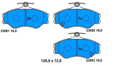 PROWALLE 3089 Fren Balatası Ön H100 93>04 Minibüs Kamyonet GDB3089