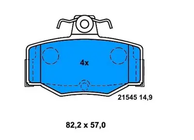 PROWALLE 3092 Fren Balatası Arka Prımera P11 96>02 Almera 00> GDB3092