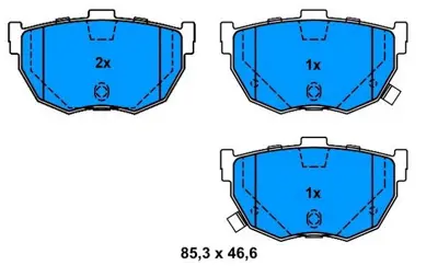 PROWALLE 3170 Fren Balatası Arka Coupe 02> Elantra 00> / Cerato 04> / Maxıma 88>94 GDB3170