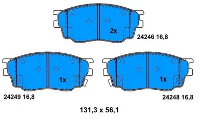 PROWALLE 3309 Fren Balatası Ön Mazda 6 02>07 GDB3309