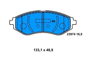 PROWALLE 3330 Fren Balatası Ön Aveo T250 T255 05> Kalos 02> GDB3330