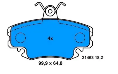 PROWALLE 400 Fren Balatası Ön R9 Em  R11 R18 R19 Clıo I Clıo Symbol Megane I Twıngo / Sandero 08> / 205 309 GDB400