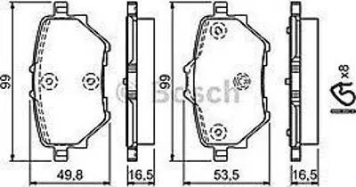 WUTSE 3201.0347 Dısk Balata Peugeot 308 Iı (Fren Dısk Capı 268mm) Arka Gdb2036 