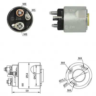 ZM 6492 Marş Otomatiği 12v Megane Ym Logan Duster Note Mıcra 