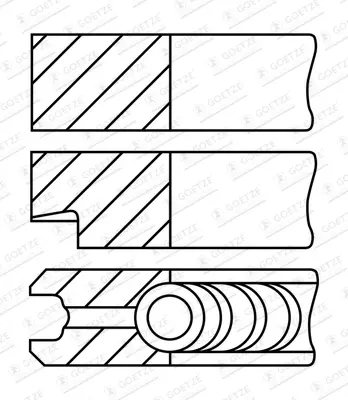 GOETZE 08-421800-10 Segman Bmw M57n2 2,5x2x2 Cap 84mm 11257798369