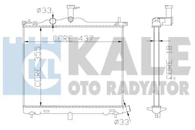 KALE 341975 Radyator I10 1.0 / 1.2 08+ 253100X400